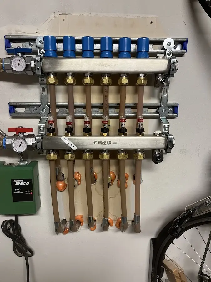 Plumber performing Gas Line Installation at a residential property in Sherman